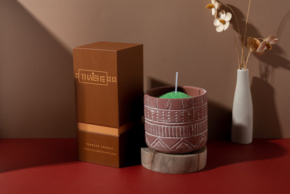 THAISHE PEARLED CANDLE - Green Eucalyptus