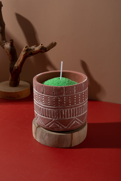 THAISHE PEARLED CANDLE - Green Eucalyptus